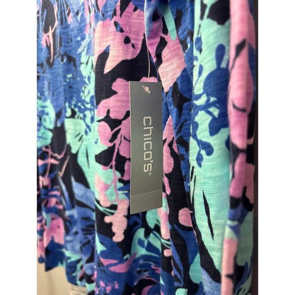 Chico’s Women’s Multicolor Patterned Long Sleeve Shirt Sz 2X – Plus Size Blouse - Picture 4 of 5